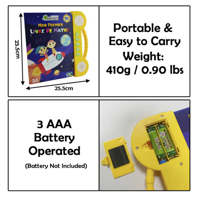 Livre de mathématiques pour les enfants Smart Start Math Sound Book in French