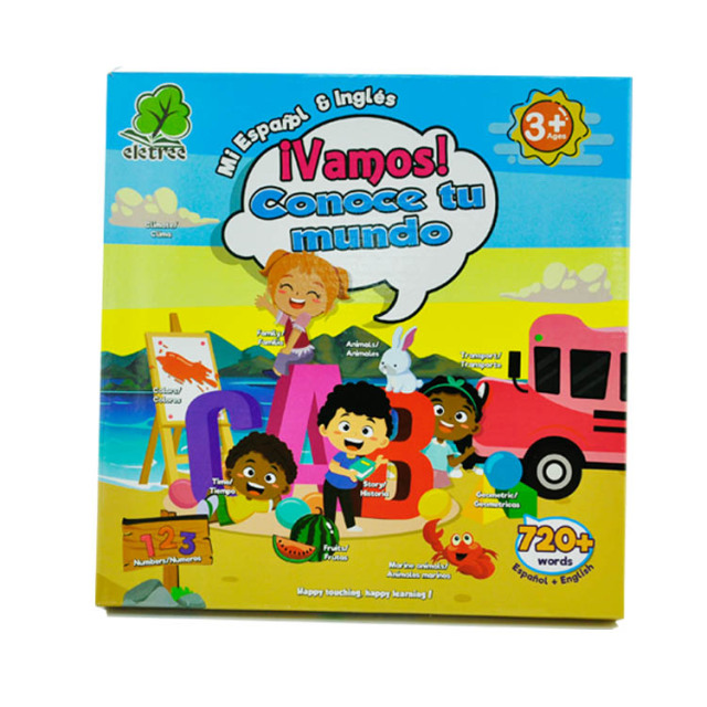 My First 100 Words Spanish English Bilingual Visual Dictionary Speak Books Kids Intelligence Education Touch Reading Study Book