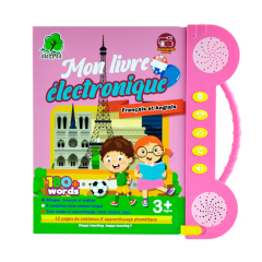 Kids French And English Rechargeable Sound Reading Intelligence E Book Learning Machine My Electronic Book For Children