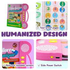 Kids French And English Rechargeable Sound Reading Intelligence E Book Learning Machine My Electronic Book For Children