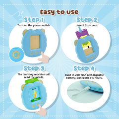 Pocket Bear shaped 224 Sight Words Vocabulary Autism Sensory Speech Therapy English Speaking Flash Card For Kids