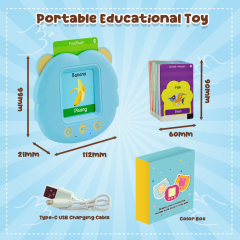 Pocket Bear shaped 224 Sight Words Vocabulary Autism Sensory Speech Therapy English Speaking Flash Card For Kids