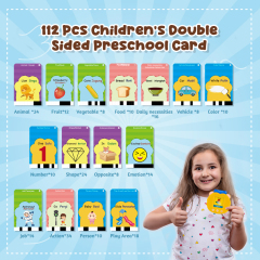 Pocket Bear shaped 224 Sight Words Vocabulary Autism Sensory Speech Therapy English Speaking Flash Card For Kids