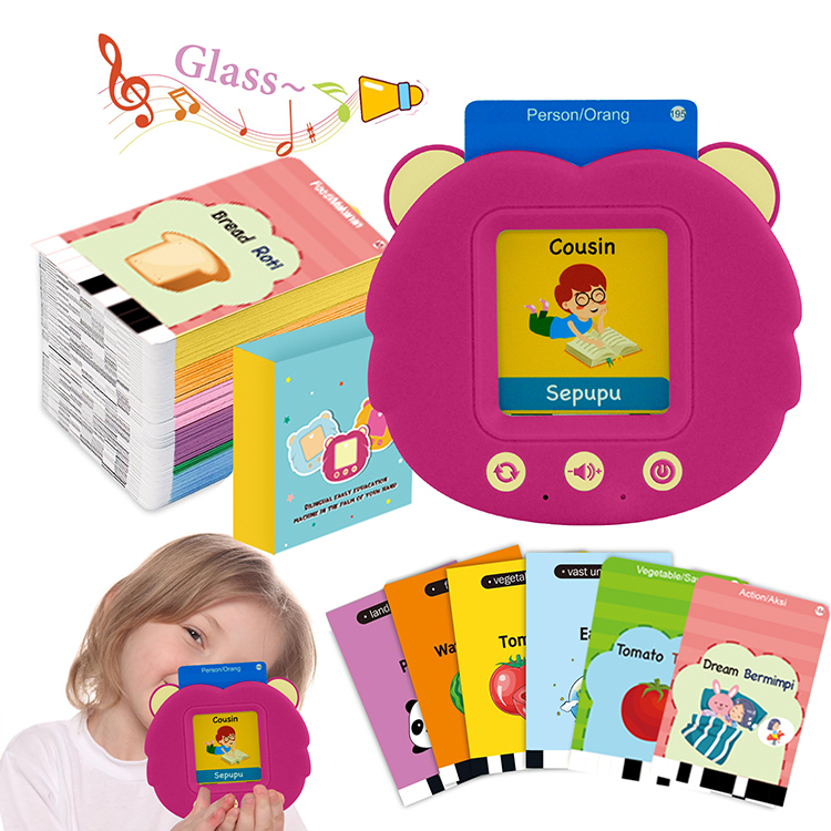 Pocket Bear shaped 224 Sight Words Vocabulary Autism Sensory Speech Therapy English Speaking Flash Card For Kids