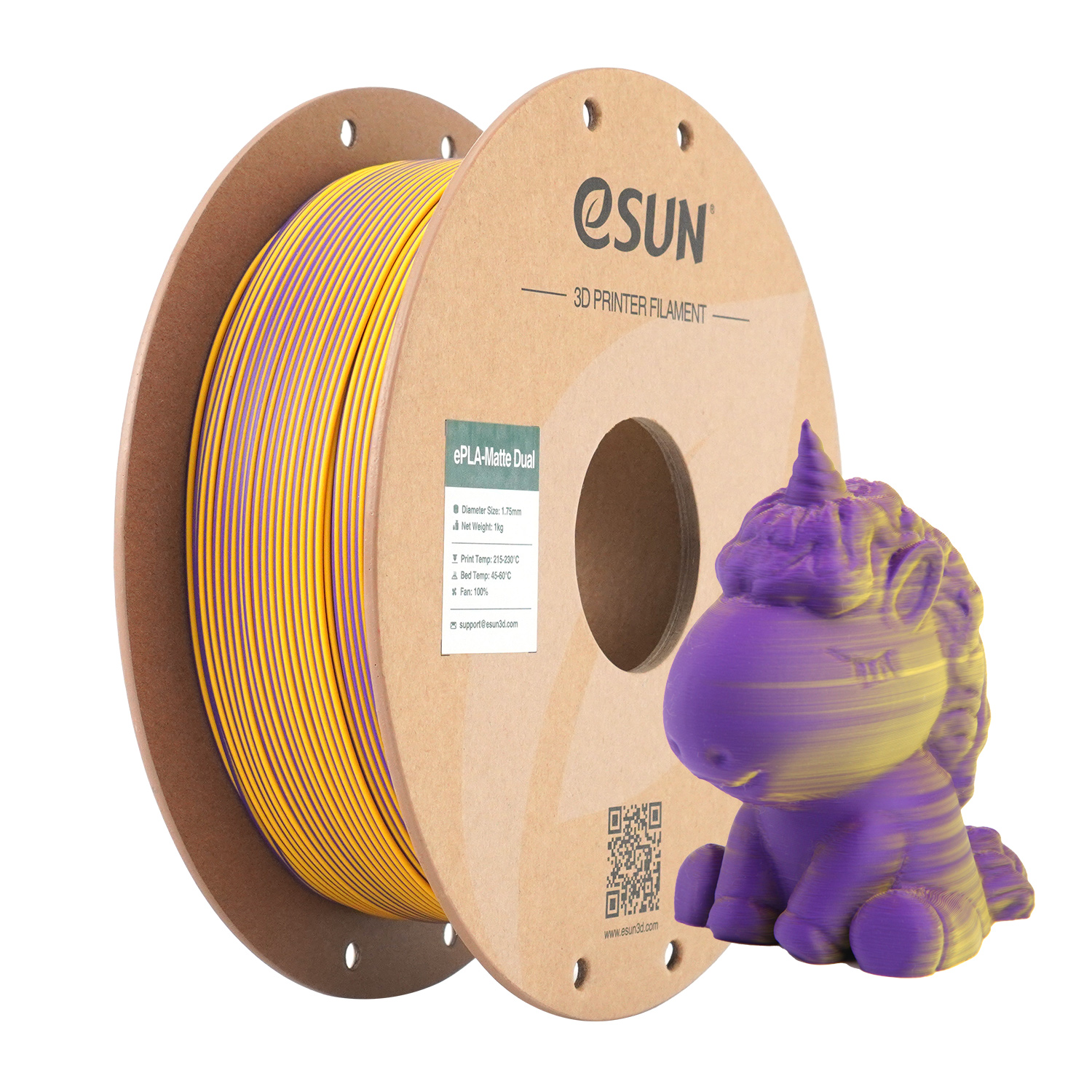 eSUN - Purple Yellow Matte Gradient PLA - 1kg