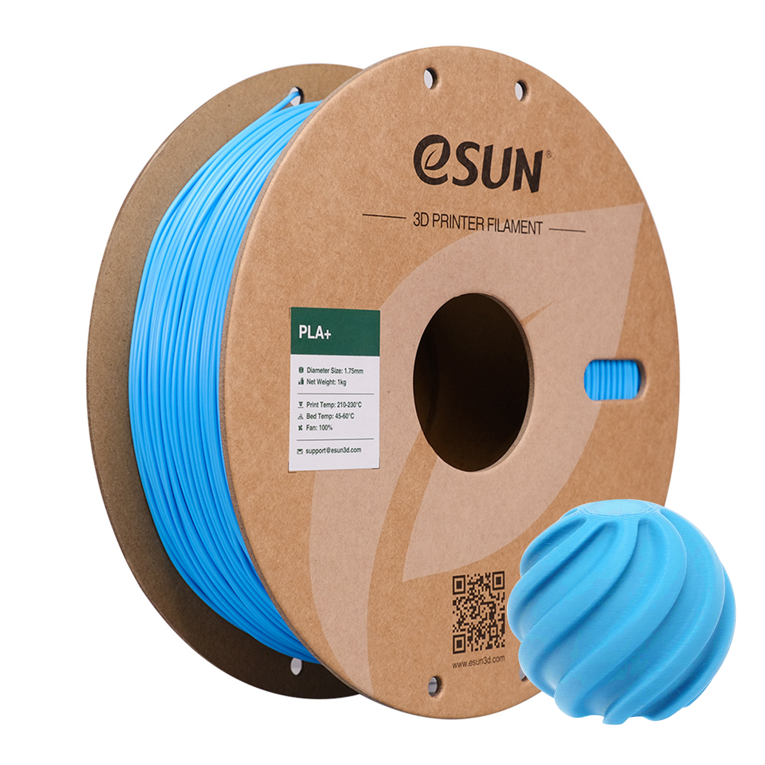 eSUN PLA+ 1.75mm 3D Filament 1KG