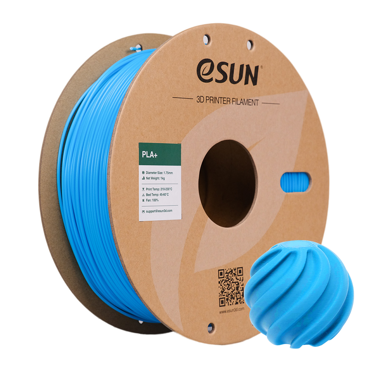 eSUN PLA+ 1.75mm 3D Filament 1KG