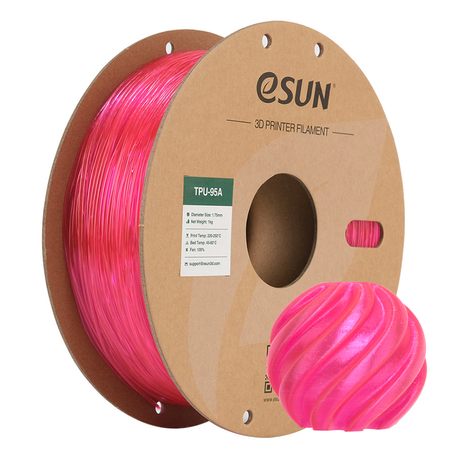 eSUN TPU-95A 1.75mm 3D Filament 10KG