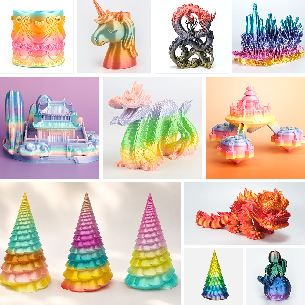 eSUN PLA-Silk Rainbow 1.75mm 3D Filament 1KG