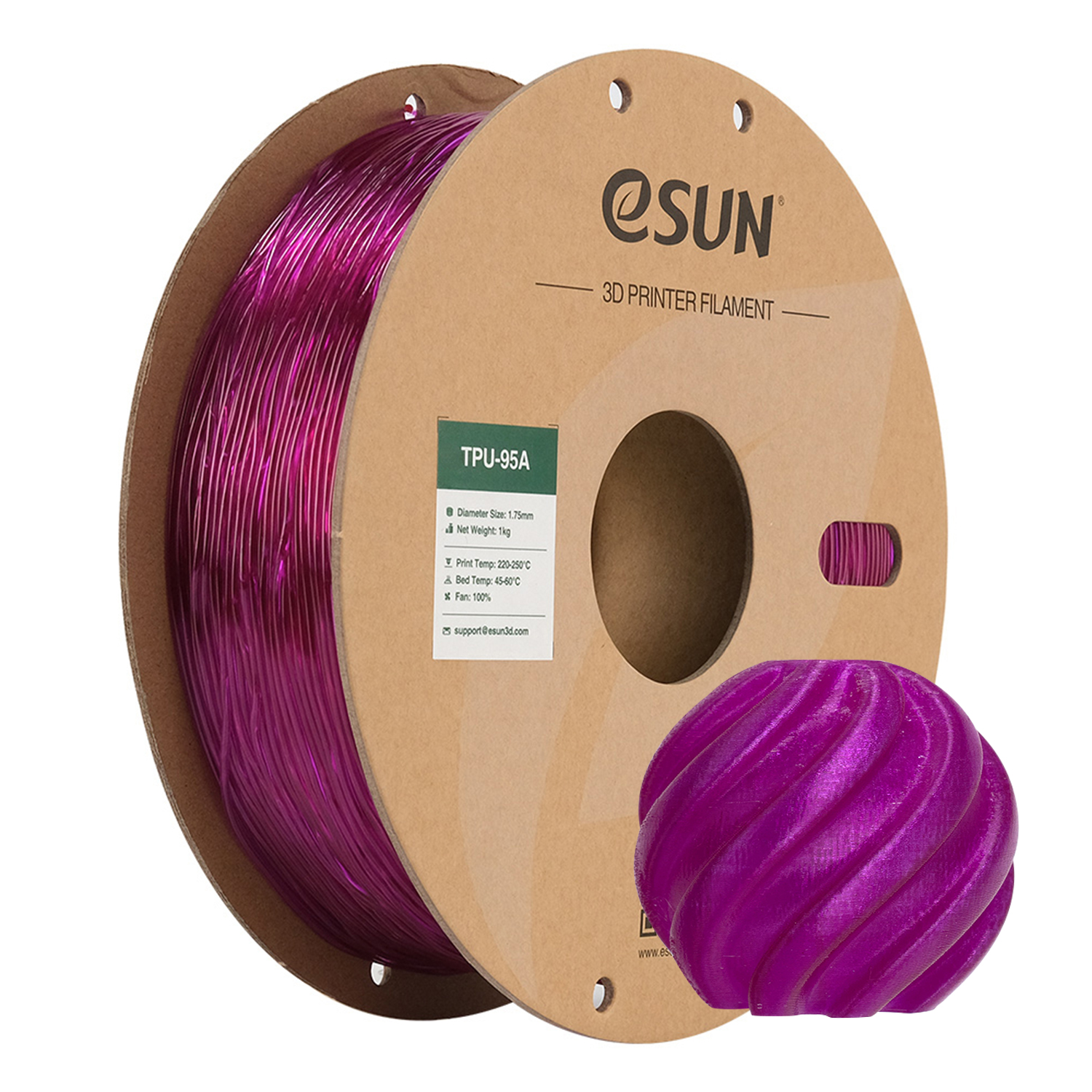 eSUN TPU-95A 1.75mm 3D Filament 10KG