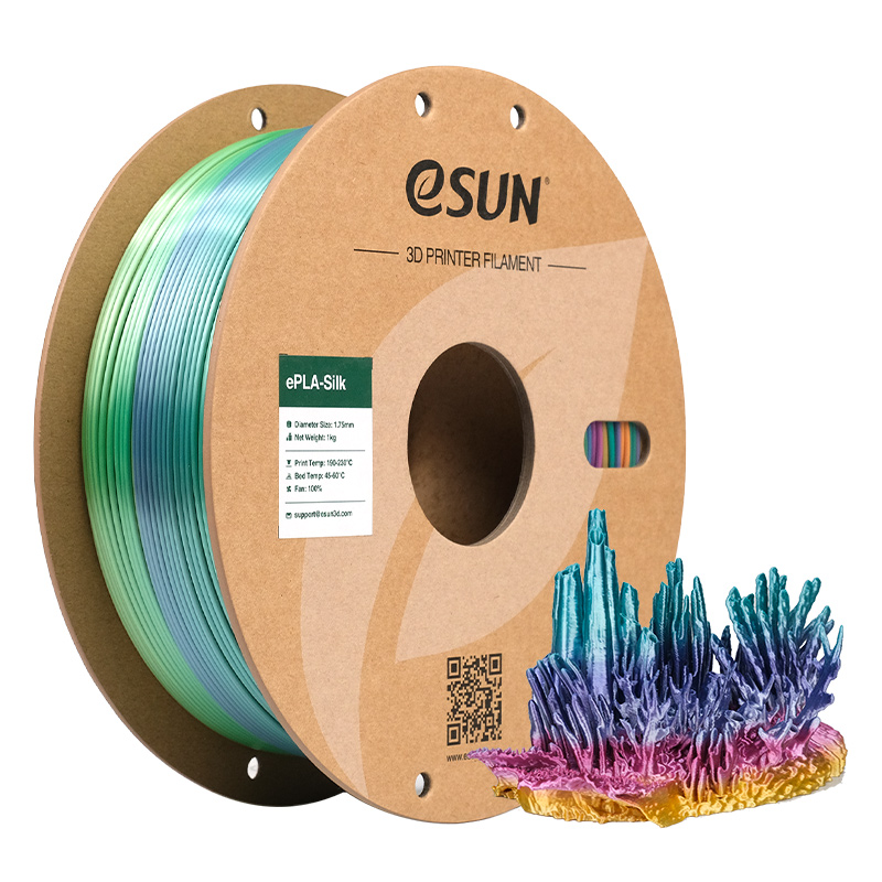 eSUN Silk-PLA Rainbow 1.75mm 3D Filament 1KG