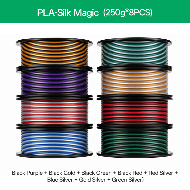 eSUN PLA Basic, PLA+, PETG Basic, PLA Matte Multicolor Filament Bundle 250g*8 Rolls