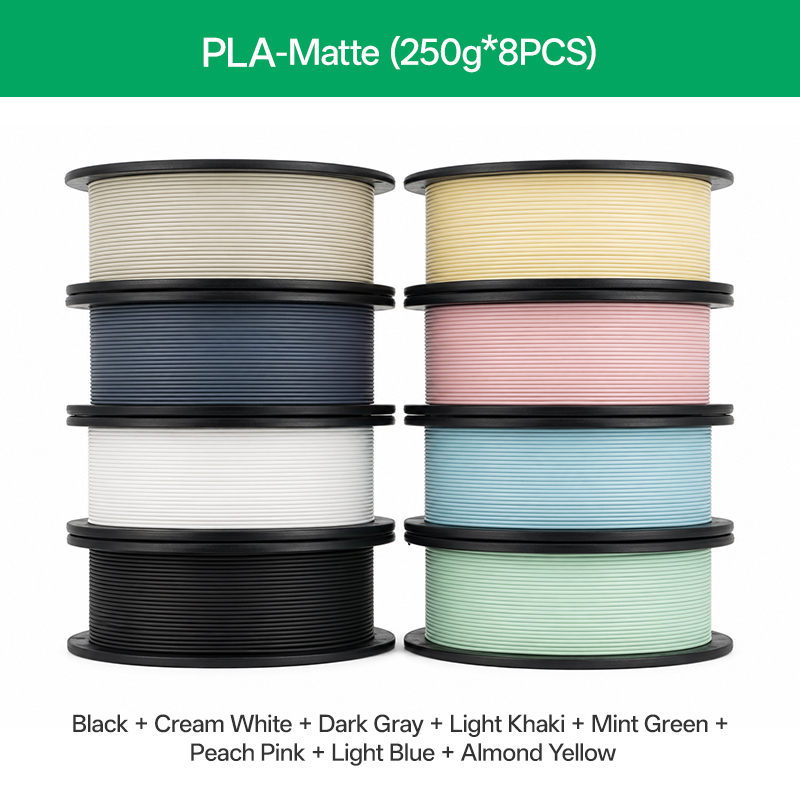 eSUN PLA Basic, PLA+, PETG Basic, PLA Matte Multicolor Filament Bundle 250g*8 Rolls