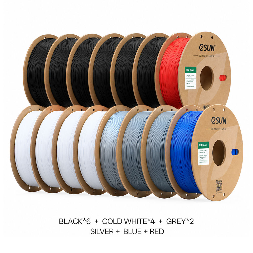 6rolls Black+4rolls cold white+2rolls grey+1 roll silver+1 roll red+1 roll blue
