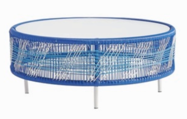 Metal rattan table