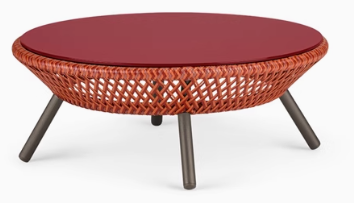 Metal rattan table