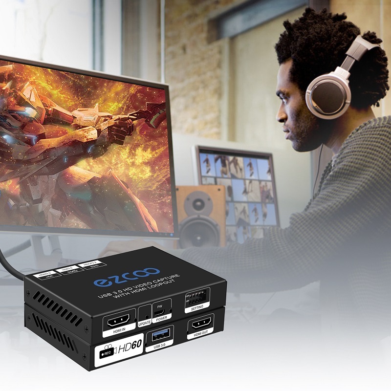 USB3.0 Video Capture card support 4K60 fps 4:4:4 input, with HDMI loop out