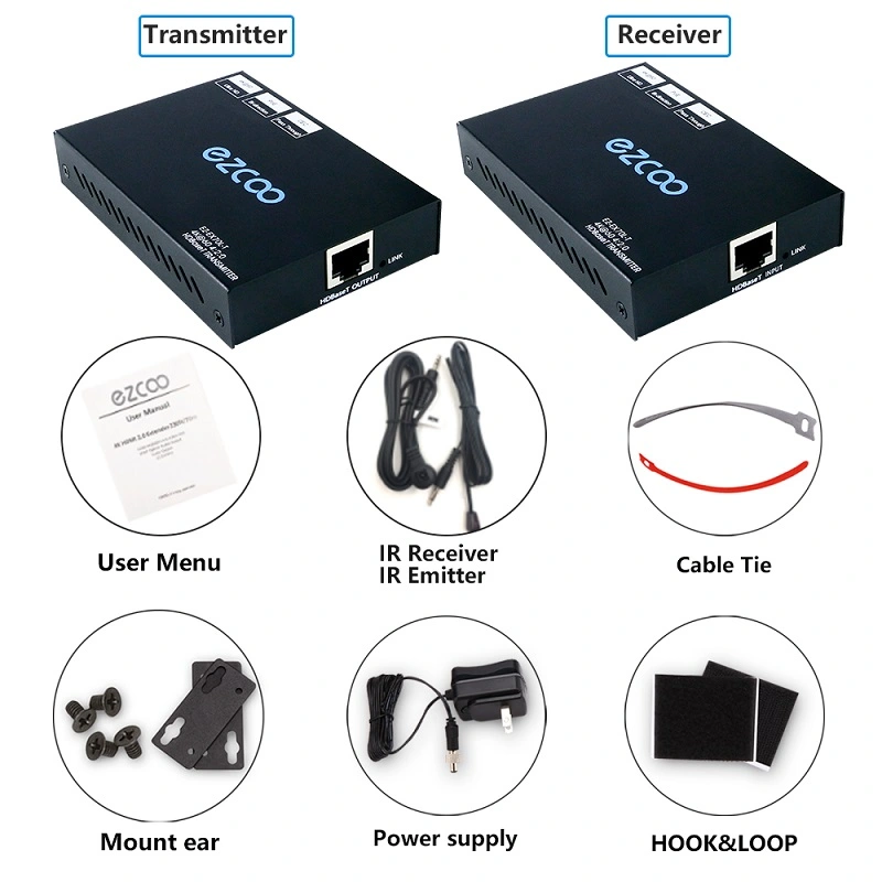 4K60 HDMI Extender HDBaseT extender  IR+POE pass through