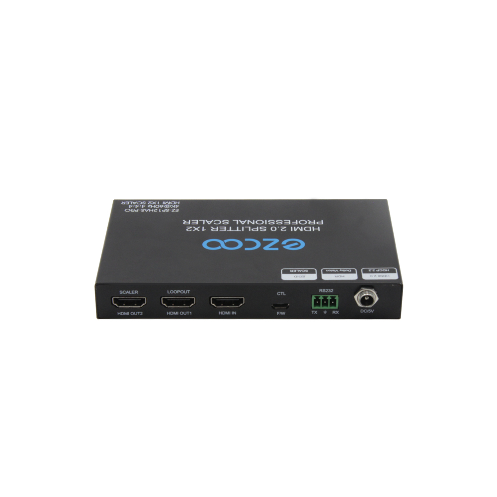 HDMI Splitter 1X2 with professional Scaler multiple resolutions