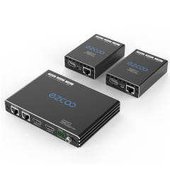 4K HDMI Extender Splitter 1 In 2 Out over Cat5/6 up to 50m/165ft, EDID Management,Two-way PoE IR RS232 ezcoo