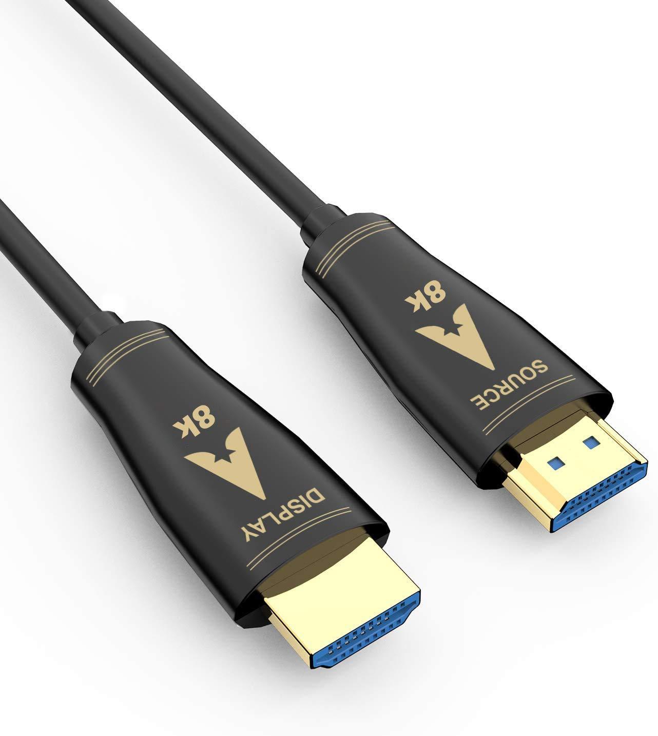 8K Fiber Optic HDMI Cable  8K@60Hz 4K@120Hz Dolby Vision 48Gbps and eARC  50ft