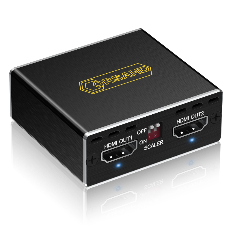 CorsaHD 4K HDMI splitter 1x2, Support  4k60Hz HDR VRR