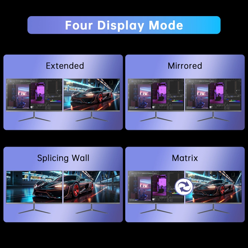 4K@60Hz HDMI KVM Switch USB 3.0 2 Monitors 2 Computers EDID Emulators,Dual Monitor KVM Switch for 2PC Share 2 Displays and 4 USB 3.0 Ports SPDIF L/R Audio,Copy/Extended Mode,2USB Cable and Controller.