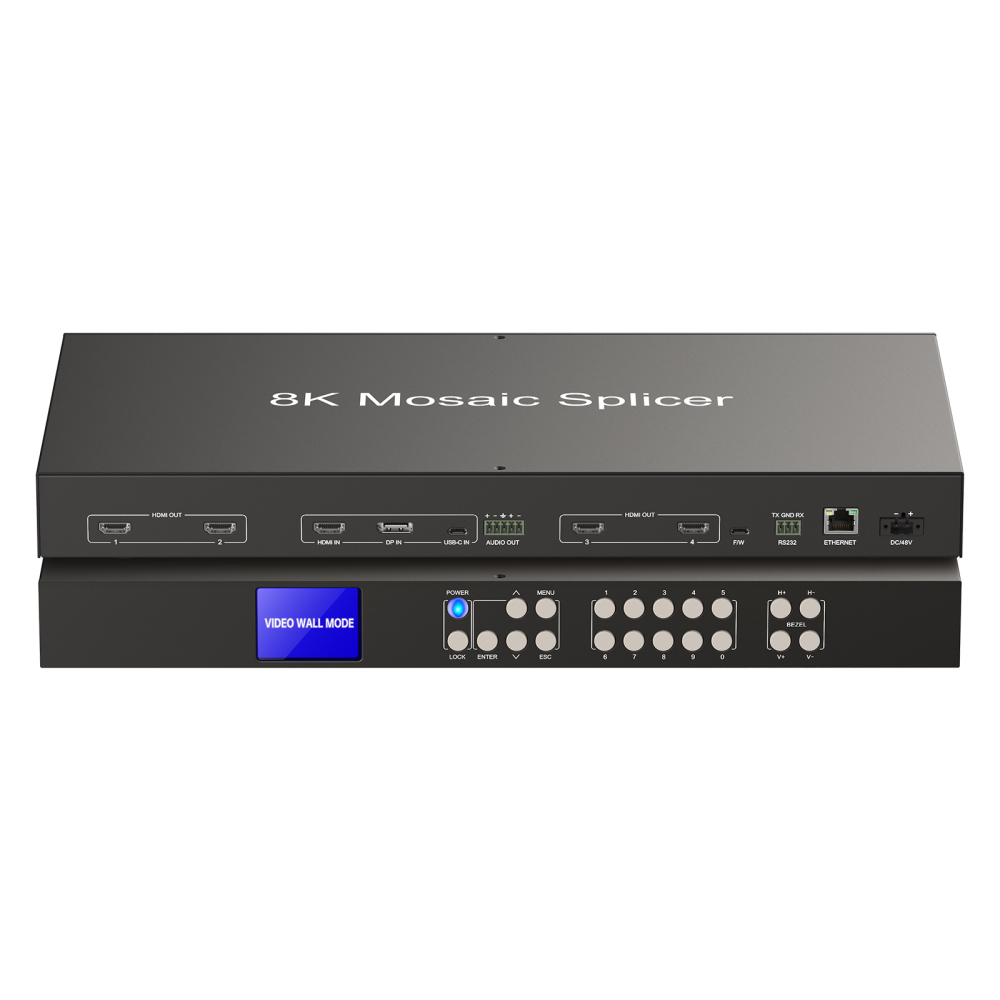 8K Video Wall Splicer Mosaic Processor | 8K60 Multi-Input Controller