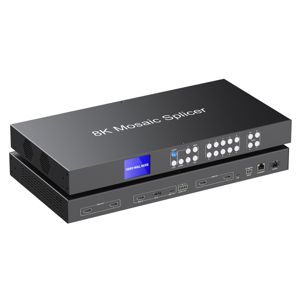 8K Video Wall Splicer Mosaic Processor | 8K60 Multi-Input Controller