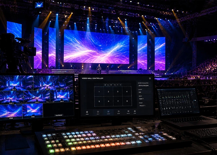 8K video wall controller for live event LED stage displays