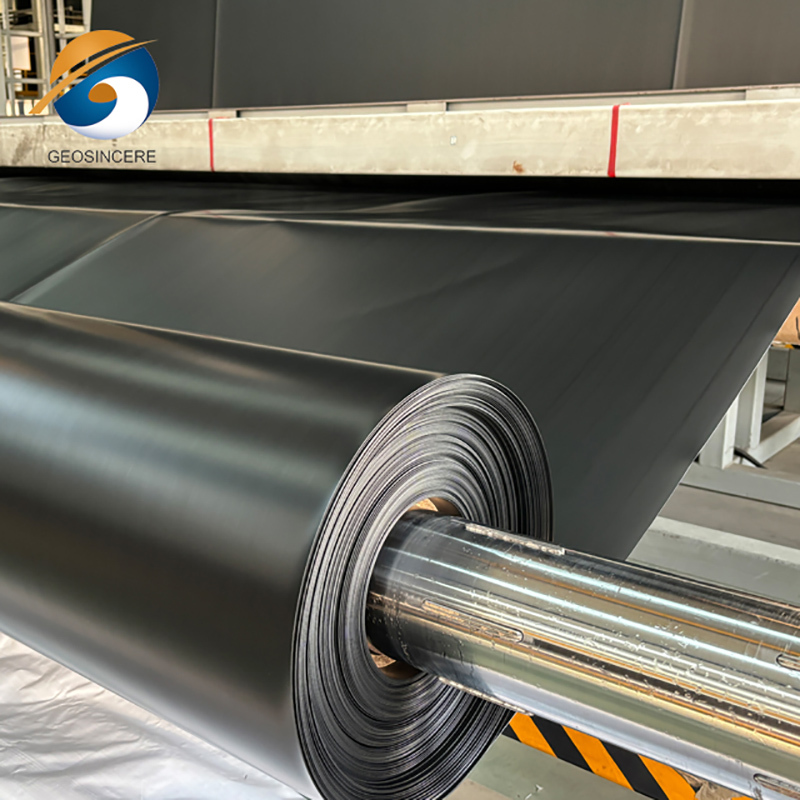 Black 1mm Pond Liner HDPE Geomembrane Sheet