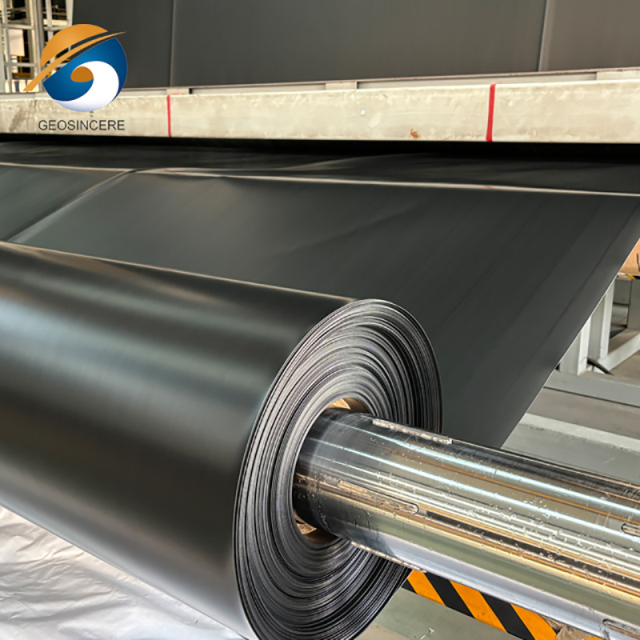 Black 1mm Pond Liner HDPE Geomembrane Sheet