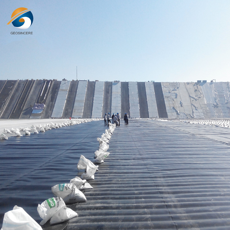HDPE Textured Geomembrane Plastic Sheets Roll for Landfill