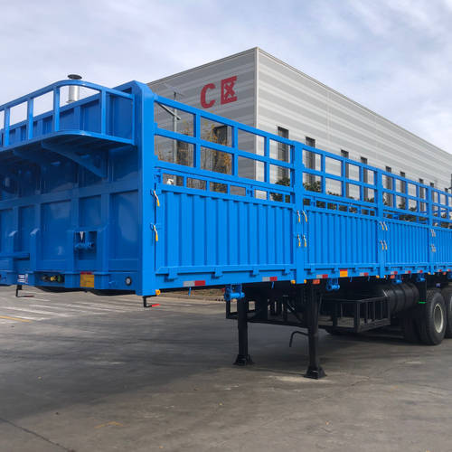 CARGO/DROP SIDE SEMI TRAILER WITH SIDEWALL