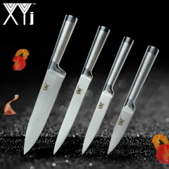 XYj Straigt Handle Kitchen Knives 3.5&quot; 5 &quot; 8&quot; 8&quot; High Grade Ultra-thin Blade Stainless Steel Knife 4 Pcs Set Best Cooking Tools