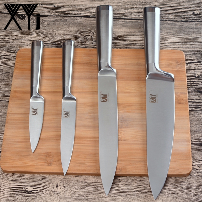 XYj Straigt Handle Kitchen Knives 3.5&amp;quot; 5 &amp;quot; 8&amp;quot; 8&amp;quot; High Grade Ultra-thin Blade Stainless Steel Knife 4 Pcs Set Best Cooking Tools