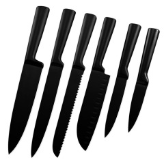 XYj Full Stainless Steel Cutlery Kitchen Knives 6pcs Set- Chef/Carving/Bread/Utility/Fruit/Japanese Chef Knife