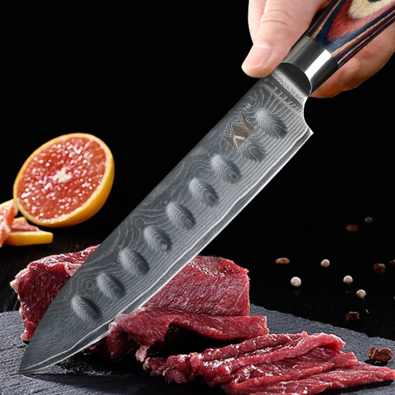 Damascus Kitchen Knives XYj Chef's Knife Japanese Kitchen Knife Damascus VG10 67 Layer Cooking Knives Ultra Sharp Wood Handle
