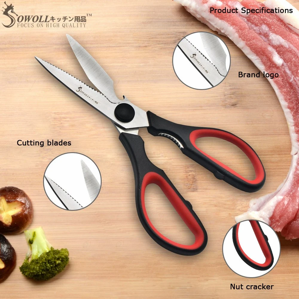 Sowoll Professional Kitchen Scissors Poultry Cleaver Cutter