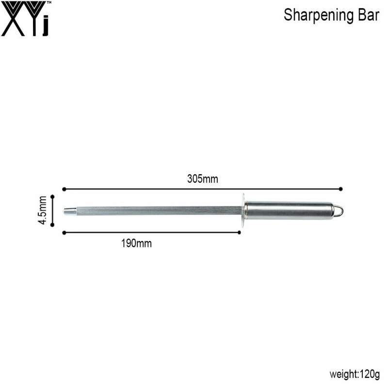 Wholesale XYj Dropshipping Kitchen Cooking Knife Sharpener Stainless Steel Rod Bar For Damascus Knife Steel Knife