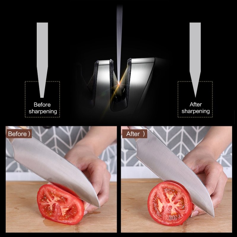 XYj Two Stages (Diamond &amp; Ceramic) Kitchen Cooking Knife Sharpener