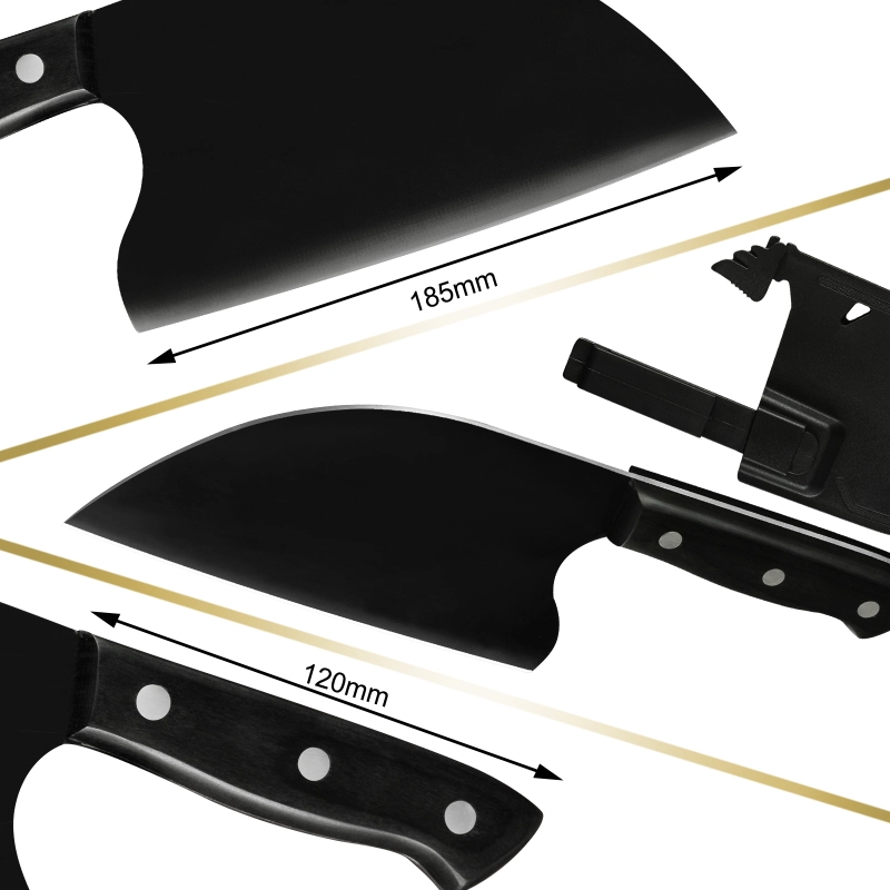 XYJ Full Tang Butcher Knife 7 inch Stainless Steel Serbian Chef Knife