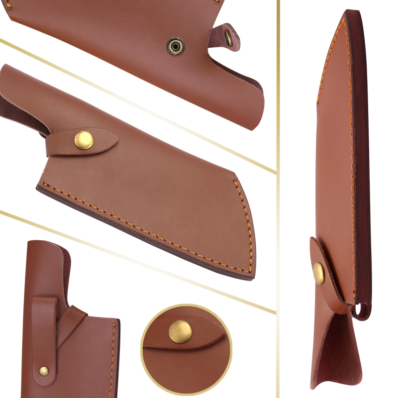 XYJ Leather Knife Sheath 7.5 inch Knife Sleeves with Belt Loop for Carrying Out(Knife Not Included)