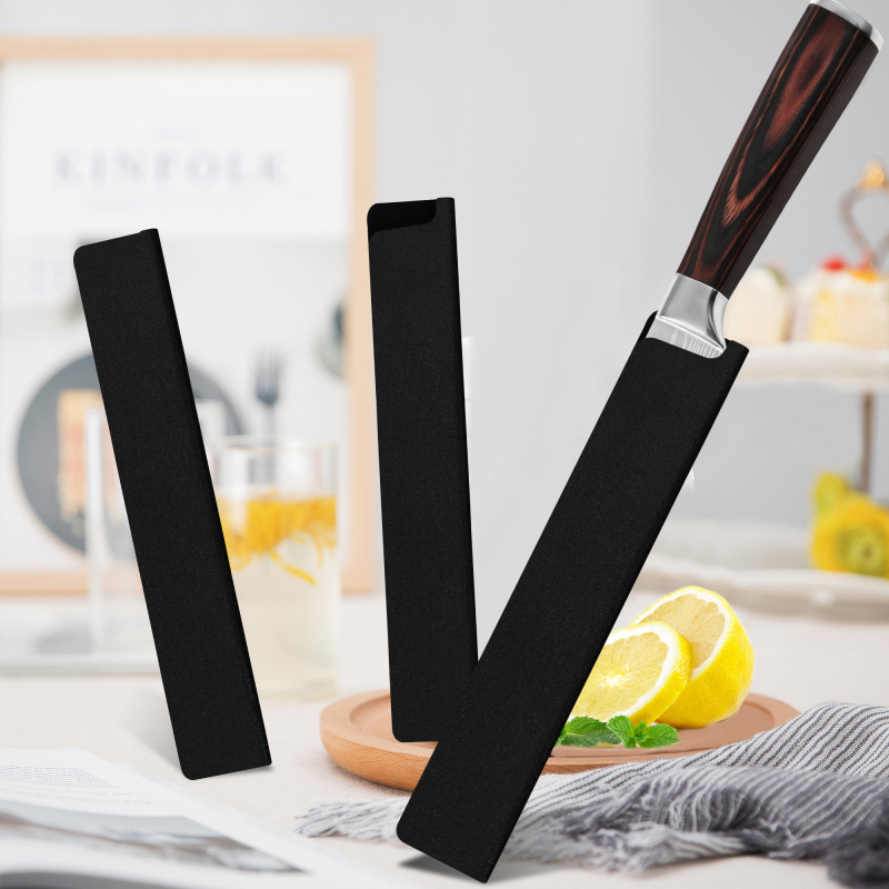 XYJ 8 inch Universal Knife Edge Guards Set of 3 Kitchen Knife Sheath ABS Knife Cover Blade Protectors(Knives Not Included)