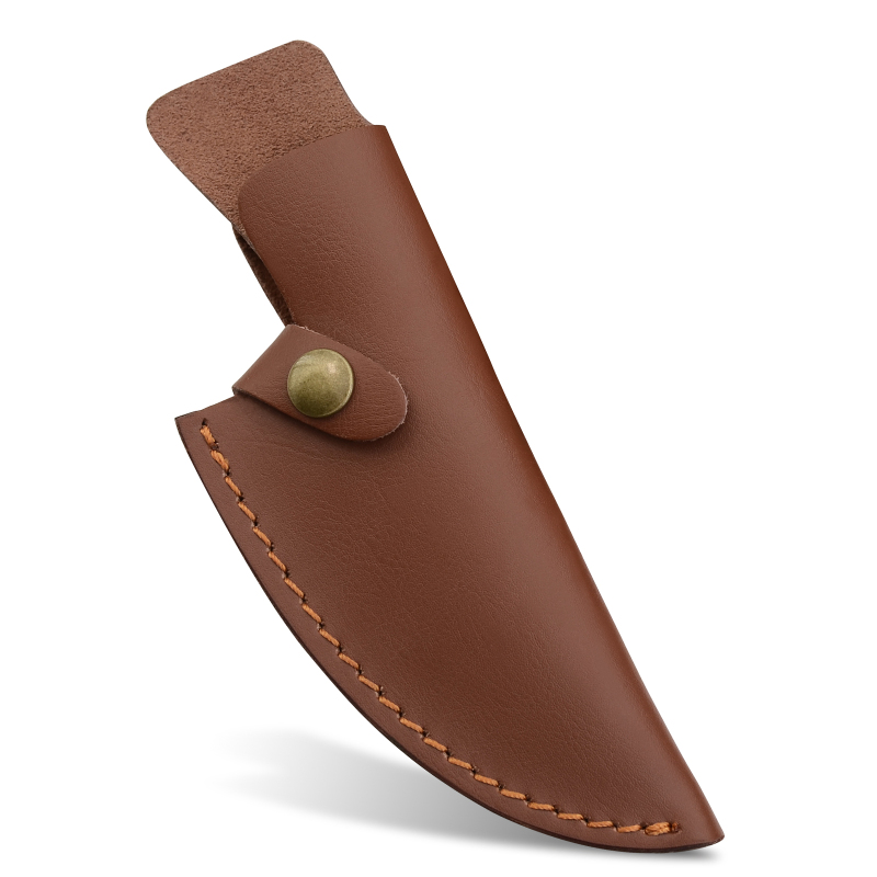 XYJ Knife Sheath for 5.5 inch Meat Cleaver Soft Leather Sheath with Belt Loop Good for Protect Fixed Blade &amp; Carry Out