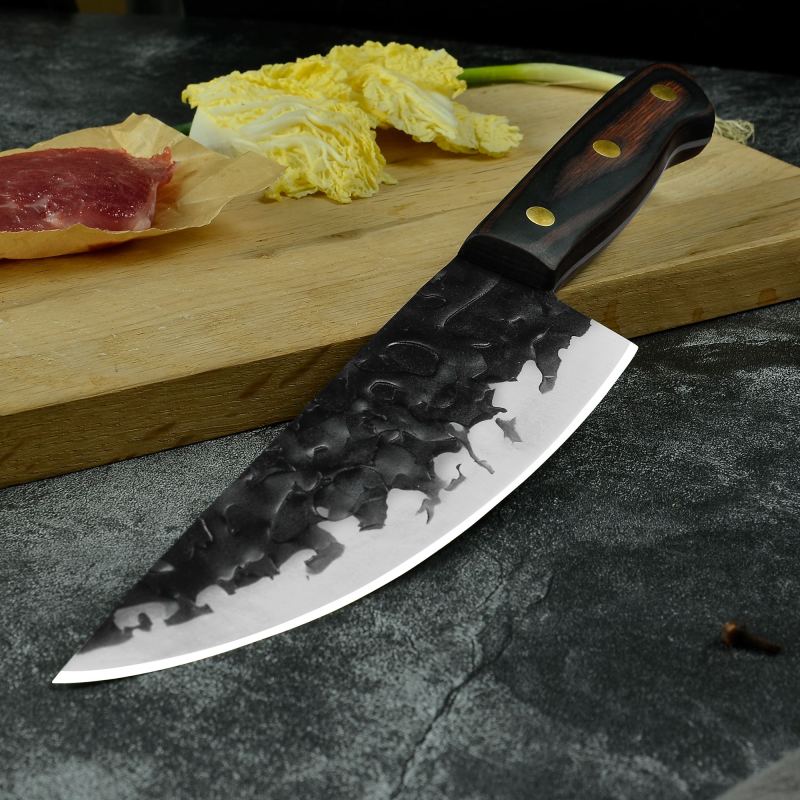 XYJ Full Tang 8 Inch Professional Chef Knife With Carry Sheath &amp;Whetstone Stainless Steel Kitchen Camping Knives