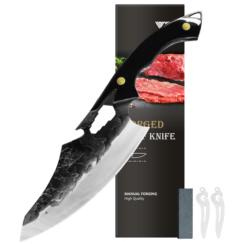 XYJ Full Tang 6.5 Inch Outdoor Slicing Knife With Whetstone Stainless Steel Asian Chef Knives Vegetable Cooking Knives