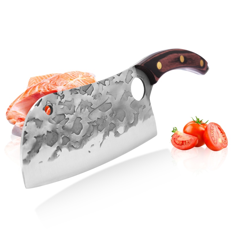 XYJ 7&quot; Asian Chinese Chef Knife Effort Saving New Design Powerful Heavy Duty Full Tang Handmade Cleaver For Chopping Meat Vegetable