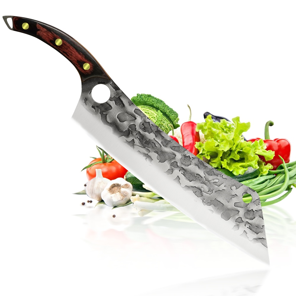 XYJ 12.5 Inch Super Long Chef Kitchen Knife Extra Long Slaughter Meat Slicing Filleting Fish Cake Watermelon Cutting Knives With Full Tang Wood Handle
