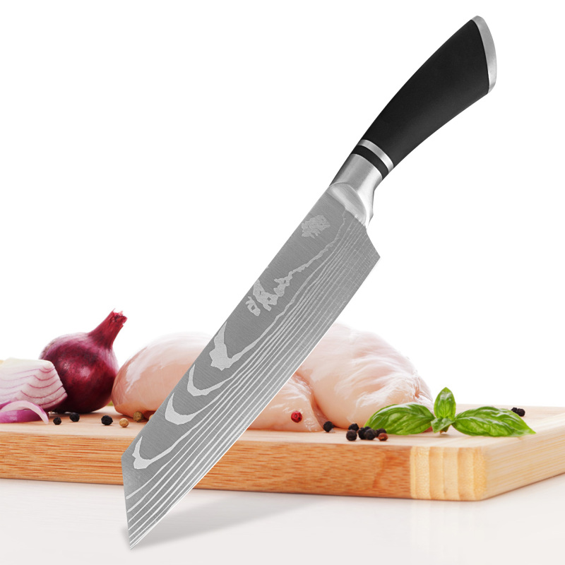 XYJ Pro Japanese Chef's Knife 8-inch Stainless Steel Cooking Knife Kitchen Knives Santoku Meat Vegetable Beef Knife With Cover